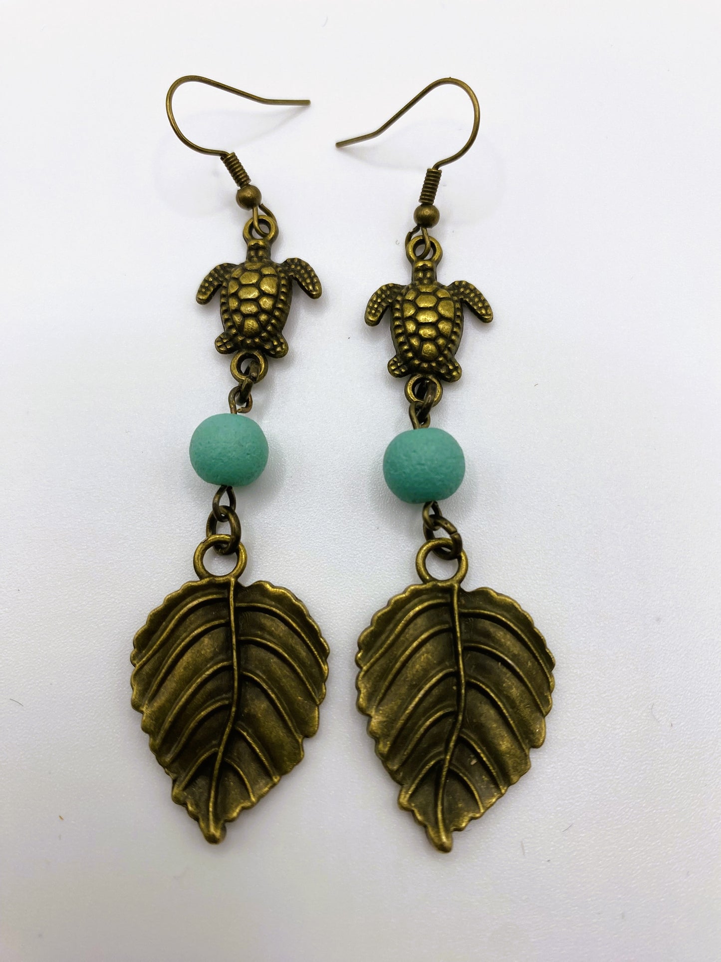 Turtle & Leaf Earrings