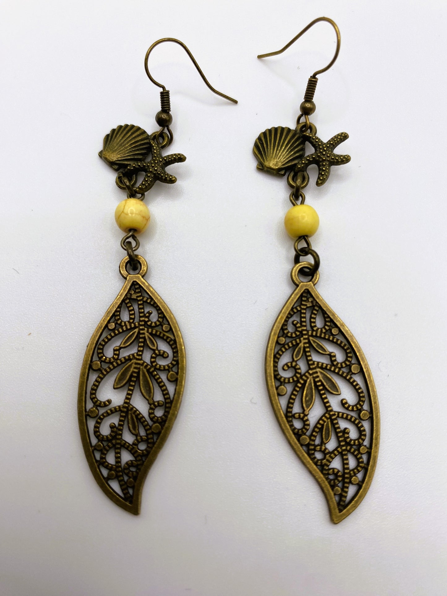 Seastar & Leaf Earrings