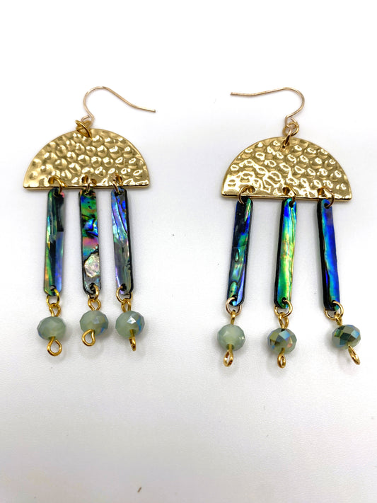 Abalone Speared Dome Earrings