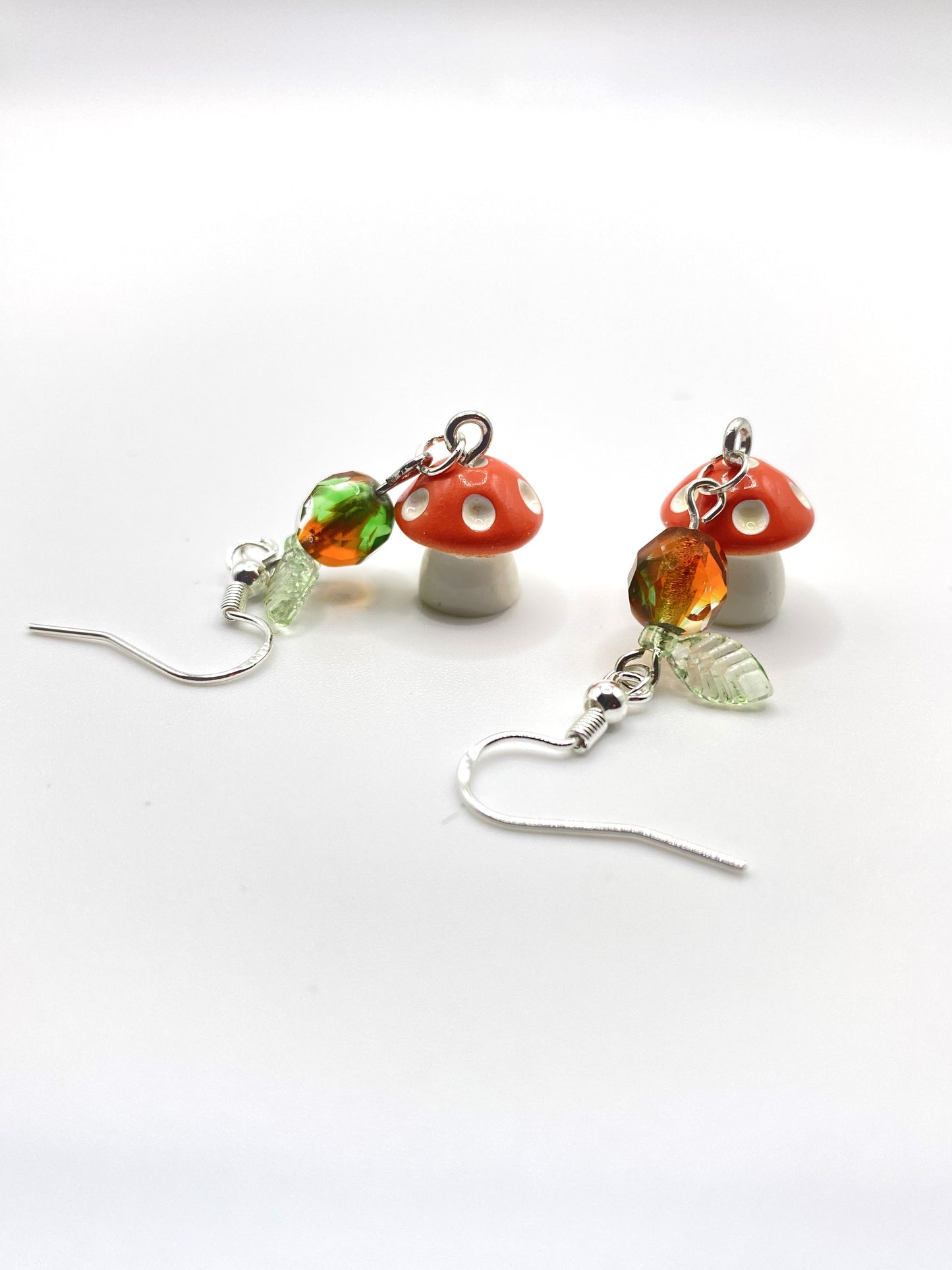 Mushroom  & Apple Earrings