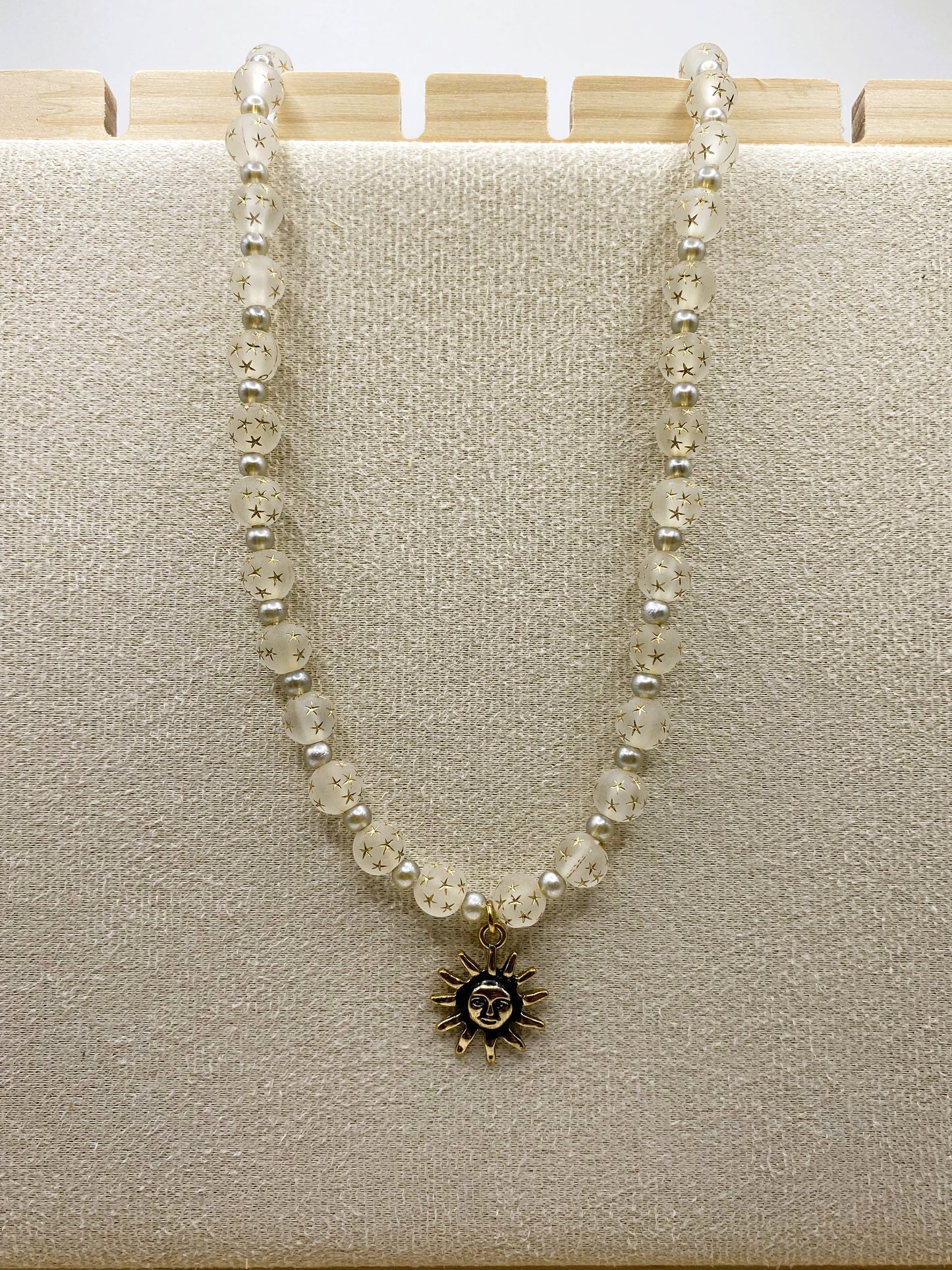 Sun Charm Necklace - Opaque