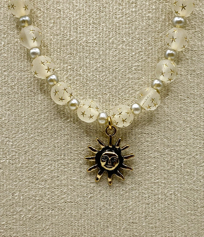Sun Charm Necklace - Opaque