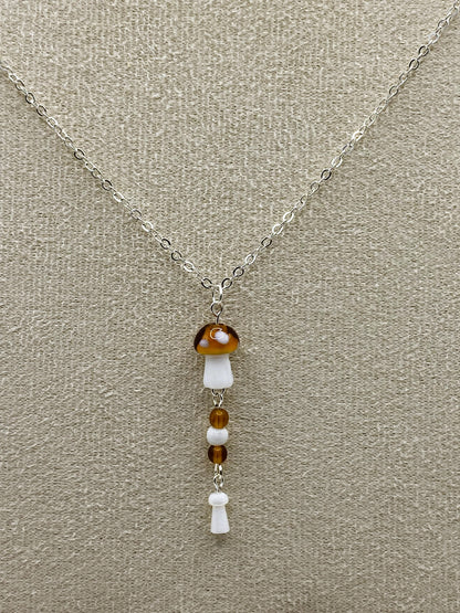 Brown Mushroom Jewelry Set - Style 1