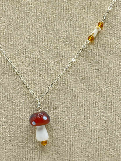 Brown Mushroom Jewelry Set - Style 2