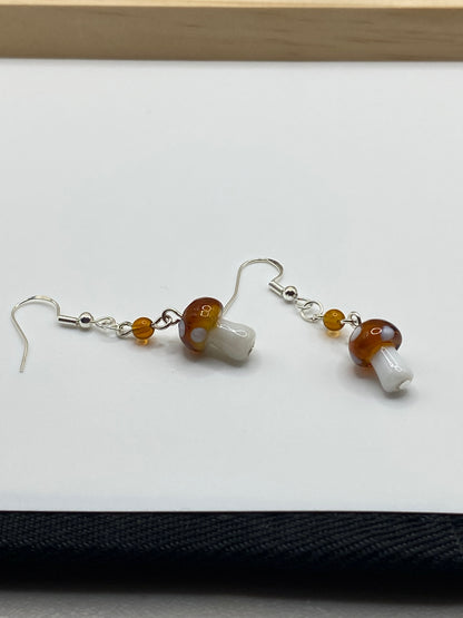 Brown Mushroom Jewelry Set - Style 2