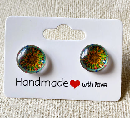 Mandala Stud Earrings