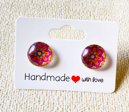 Mandala Stud Earrings