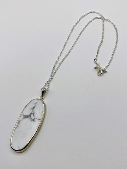 Marble Stone Pendant Necklace