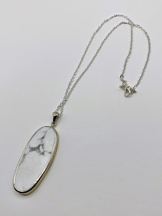 Marble Stone Pendant Necklace